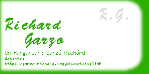 richard garzo business card